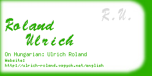 roland ulrich business card